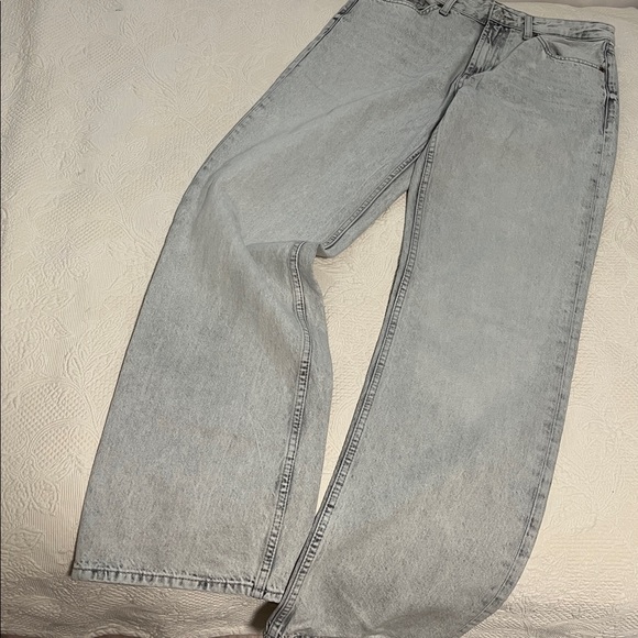 Zara Gray Straight Jeans Womens Size 6 Skater Minimalist Capsule - Picture 9 of 10